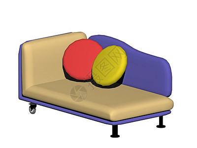 旧式沙发 有圆椅垫休息扶手座位装潢红色娱乐枕头休息区长椅靠背背景图片