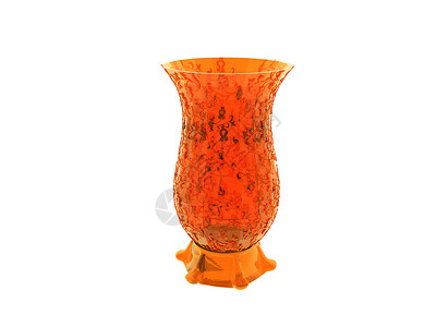 橙色玻璃圆筒 用蜡烛照亮风光背景图片