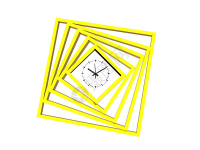 由扭曲框架制成的金圆钟时代讯息金属草稿高清图片