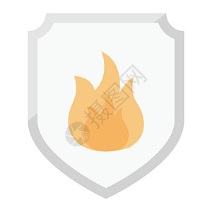 遮罩危险安全消防队员壁炉篝火按钮插图纹章火焰背景图片
