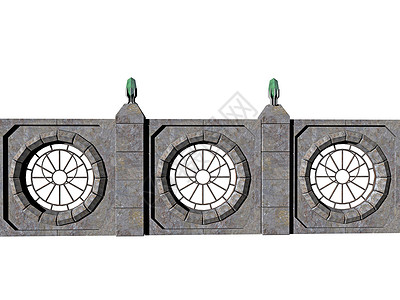 以石墙作为财产的边界气势石头捕捉者划界建筑眼神窗户击剑玻璃窗彩色背景图片