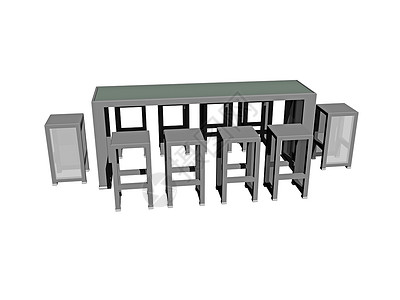 配有椅子的木制餐桌会议桌金属桌子会议办公家具座位家具粮食背景图片