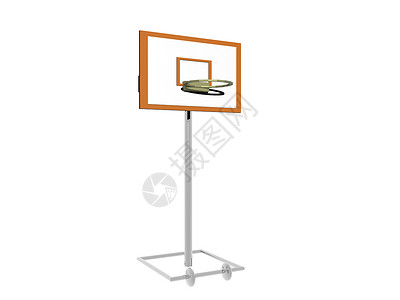 篮球篮子高架戒指运动红色篮架篮球框棕色金属操场跳跃背景图片