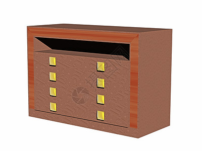 装有抽屉的抽屉木箱实木家具单板贮存茶几橱柜车厢背景图片
