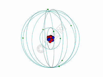 原子原子核带有核心和电子的简单原子模型研究力量蓝色原子核环绕轨道科学背景