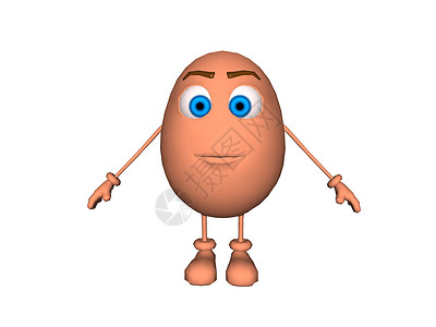 蛋头博士长脸和四肢的卡通蛋孩子蛋头鸡蛋数字闲暇房间玩具漫画背景