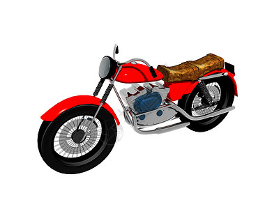 街道上的红色摩托车力量车轮车辆金属运输两轮车背景图片