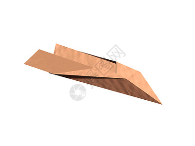 托儿所的折叠纸面平面飞机飞行员玩具滑行褶皱褐色背景图片