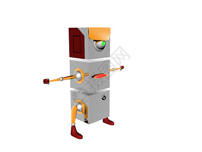由锡制成的银银卡动画机器人数字漫画孩子关节玩具房间金属背景图片