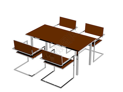 配有椅子的现代办公桌会议桌座位会议金属桌子家具粮食办公家具背景图片