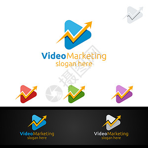 LOGO视频视频营销财务顾问Logo设计模板图图标设计图片