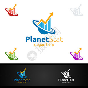 星球图行星营销财务顾问Logo设计模版图图标设计图片