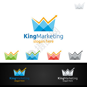 KINGKing 营销财务顾问Vector Logo设计模板图标设计图片