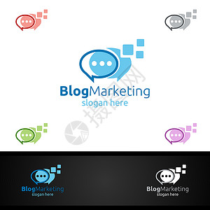 blogBlog 数字营销财务顾问Vector Logo设计模板图标设计图片