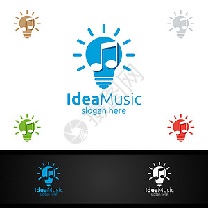 Idea 音乐Logo带备注概念背景图片
