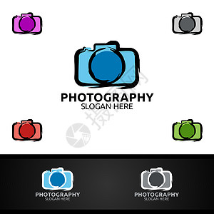 摄影摄像头图机构徽标打印文件夹推广标识画廊身份视频长方形背景图片