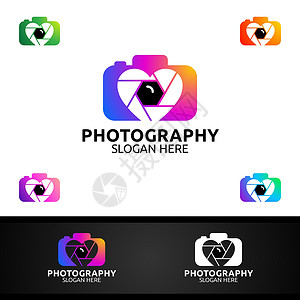 爱情相机摄影摄像Logo背景图片