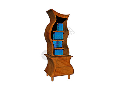扭曲的漫画书架贮存橱柜脚步棕色家具盒子壁架图书馆架子图书背景图片