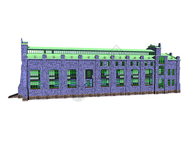 由砖制的大型车站大厅大学摩天大楼综合体阳台厂房住宅区建筑火车站酒店背景图片