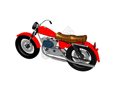 街道上的红色摩托车车辆运输金属两轮车力量车轮背景图片