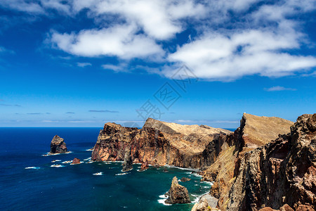 大西洋有岩石 马德拉旅游地平线海岸爬坡海景天空火山热带海滩世界图片