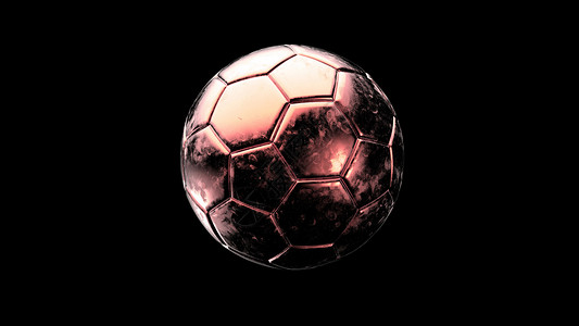 以黑色背景隔离的红色足球金属球 Footform 3d 表示插图皮革世界锦标赛标识竞赛乐趣团队圆圈体育场游戏背景图片