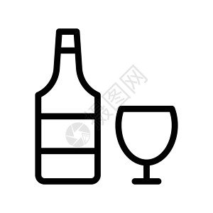 鲁克伦科酒精酒餐厅玻璃饮料啤酒瓶子苏打稻草杯子咖啡酒精插画