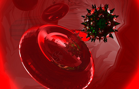含有红血细胞和病毒的血液容器活力血细胞静脉运输红细胞氧气血管病菌背景图片