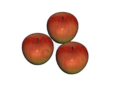 多汁的红绿苹果红色水果维生素矿物质营养素绿色背景图片
