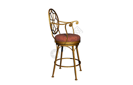 装有后垫的上层酒吧凳子架子椅子装饰座位风格休息家具背景图片