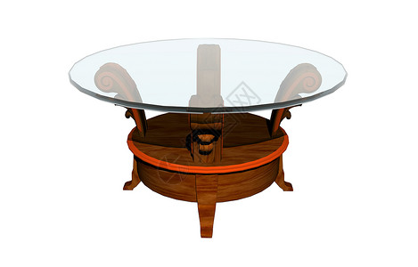 带有玻璃顶面的木制侧桌贮存玻璃隔间桌子家具客厅背景图片