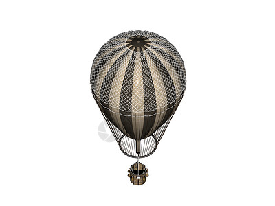 热空气气球 天上搭载乘客篮子飞行热气球煤气灶沙袋火焰绳索背景图片