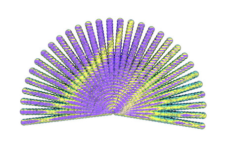 金属螺旋状结构图案装饰品螺旋选项卡点数扇子背景图片