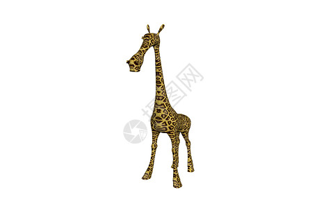 来自非洲的长脖子卡通长颈鹿长腿卡通片雕塑玩具图案艺术尾巴长颈漫画背景图片