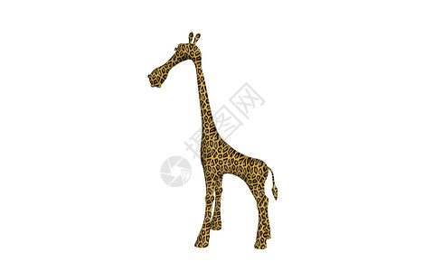 来自非洲的长脖子卡通长颈鹿长颈图案艺术雕塑玩具尾巴长腿卡通片漫画背景图片