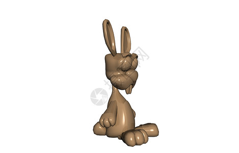 巧克力卡通漫画兔子吃耳朵卡通片背景图片