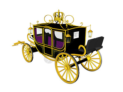 皇家马车带有抽拔栏的皇家载运马车漫画童话脚步旅行车轮运输驾驶拉杆车辆背景