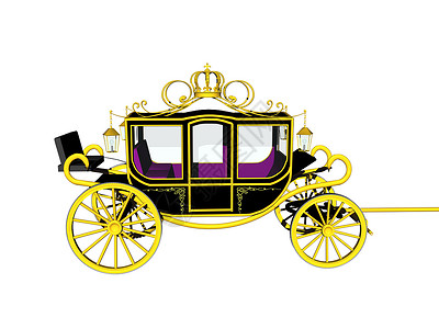 皇家马车带有抽拔栏的皇家载运童话旅行拉杆漫画驾驶车辆脚步马车车轮运输背景