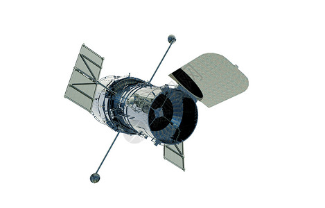 哈勃空间望远镜在空间盘旋望远镜镜子旅行天文学太空卫星观星背景图片