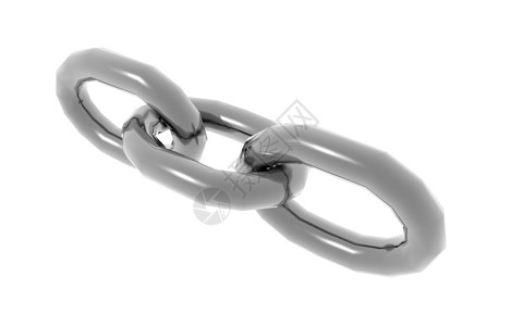 具有单个链接的钢链领带珠宝金属链背景图片