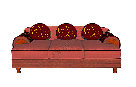 客厅的棕色沙发转角沙发家具枕头座位休息扶手装潢真皮躺椅背景图片