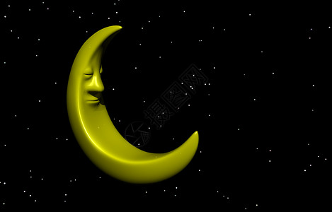 黑天空中发亮的月亮童话天空新月地球漫画卫星背景图片