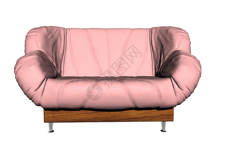 客厅内装饰的粉色沙发家具装潢躺椅座位休息扶手真皮背景图片