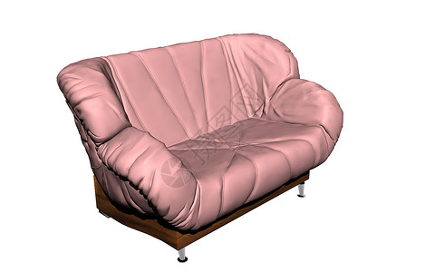 客厅内装饰的粉色沙发躺椅真皮家具装潢扶手座位休息背景图片