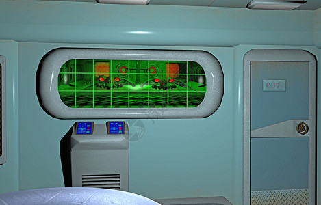 空间站内指挥中心仪器设施控制太空飞船研究基地背景图片