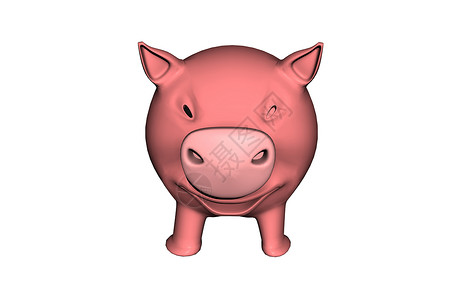 粉红色卡通小猪脸存钱罐宠物尾巴鼻子背景图片