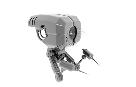 装配线上闪闪闪发亮的工作机器人焊接力学工具流水线技术机器背景图片
