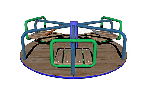 配有游戏设备的儿童操场座位跷跷板闲暇转盘游乐背景图片