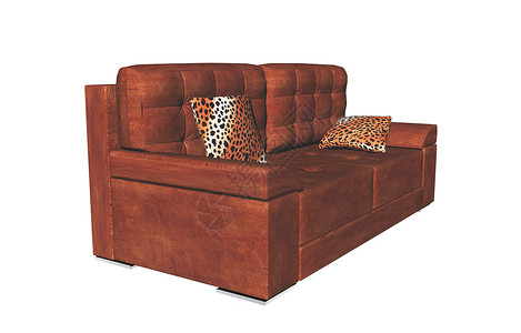 红色红棕褐色重装饰的臂椅休息扶手座位躺椅真皮装潢椅子家具背景图片