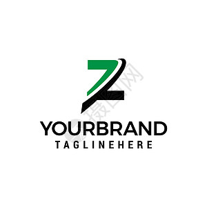 首字母 Z 徽标 带有切片元素图形矢量模板技术插图武士互联网营销首都金融商业身份公司背景图片
